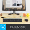 Logitech mk470 slim draadloze desktopset (zwart, us-international lay-out (qwerty), scissor switches, 100%, 1000 dpi)