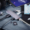 Sharkoon usb 3.0 type c combo adapter dockingstation (donkergrijs)