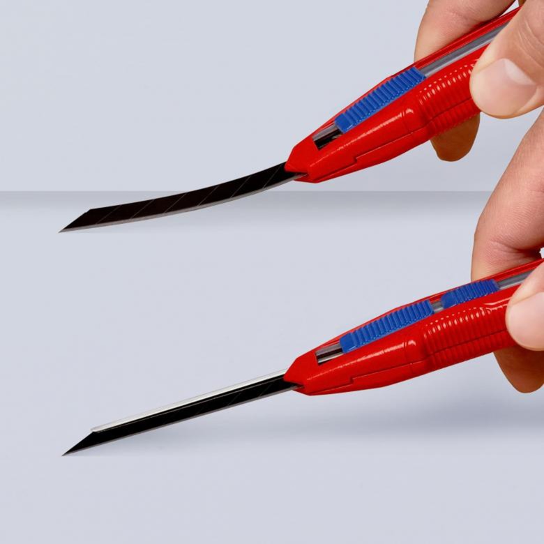 Knipex cutix universele mes stanleymes (rood blauw, incl. 2 mesbladen)