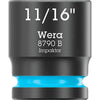 Wera 9608 dop-magneetstrip b impaktor imperial 1 dopsleutel (zwart groen, 9‑delig)