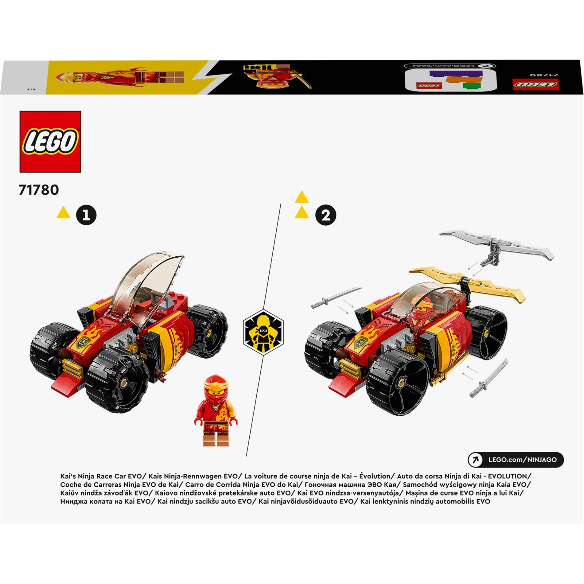 Lego ninjago 71780 kai's ninja racewagen evo