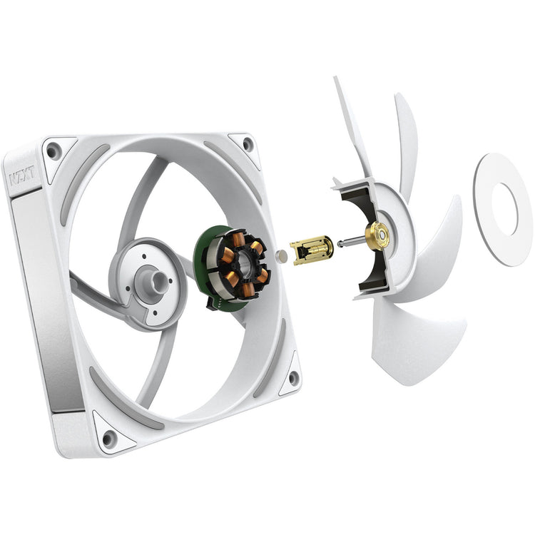 Nzxt f120x rgb case fan (wit, 120 x 120 x 30 mm, pwm)