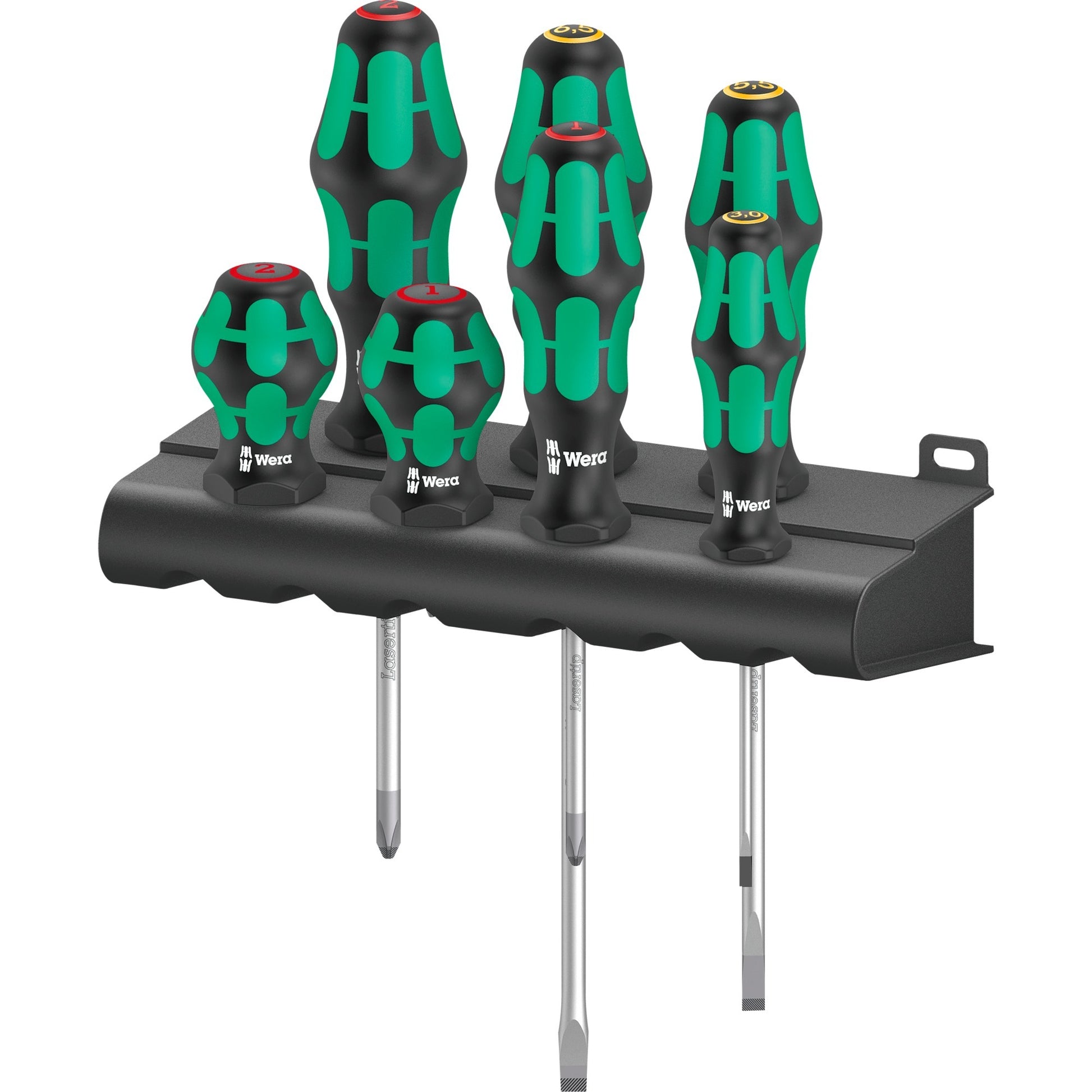 Wera 300 7 mix 1 schroevendraaierset, 7‑delig (zwart groen)