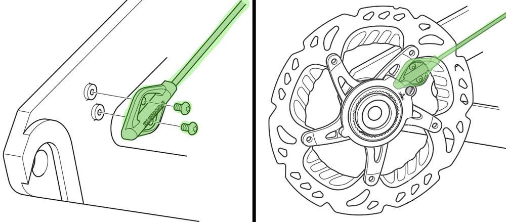 Shimano steps sm-due11 speed sensor unit for disc brakes
