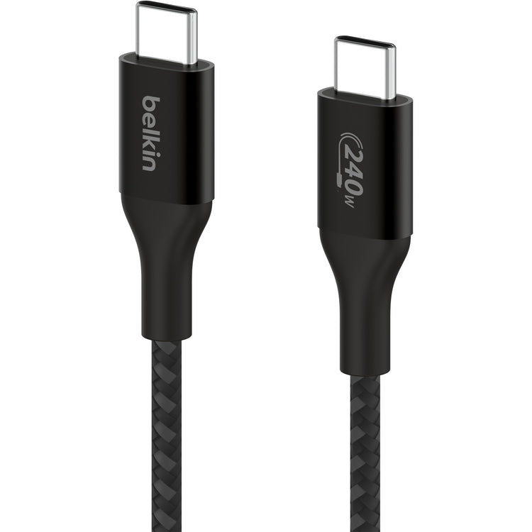 Belkin boostcharge usb-c > usb-c kabel (zwart, 1 meter, 240 w)