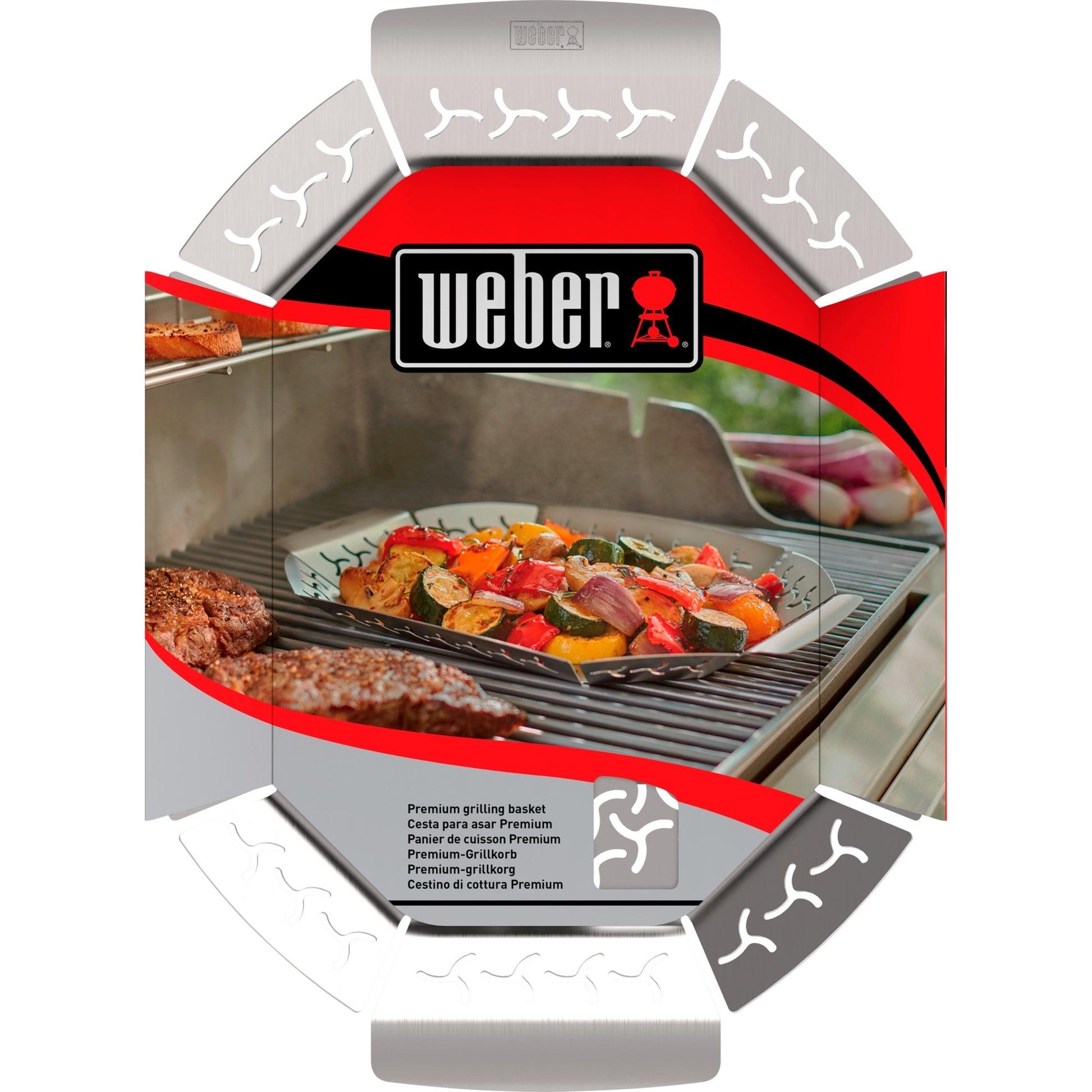 Weber premium grillkorf groentekorf (roestvrij staal)