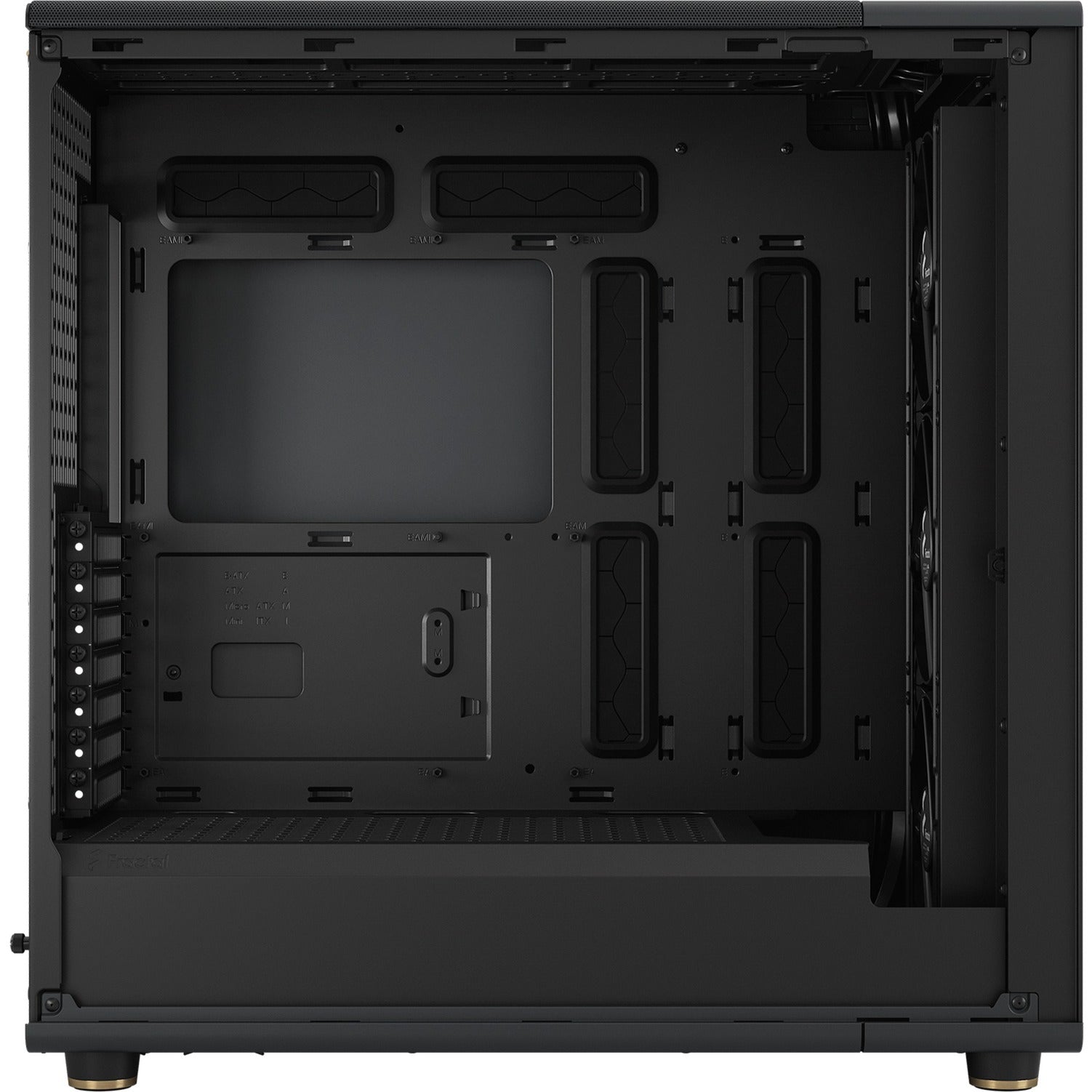 Fractal design north xl midi tower behuizing (zwart houtkleur | 2x usb-a | 1x usb-c | tempered glass)