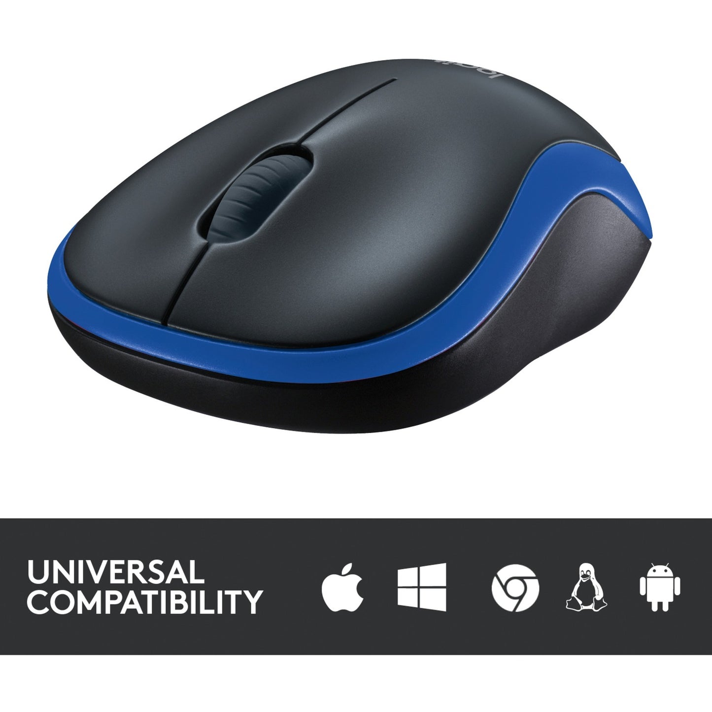 Logitech wireless mouse m185 (blauw, retail)