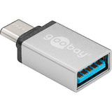 Goobay usb-c usb a otg superspeed adapter (zilver) - afbeelding 2