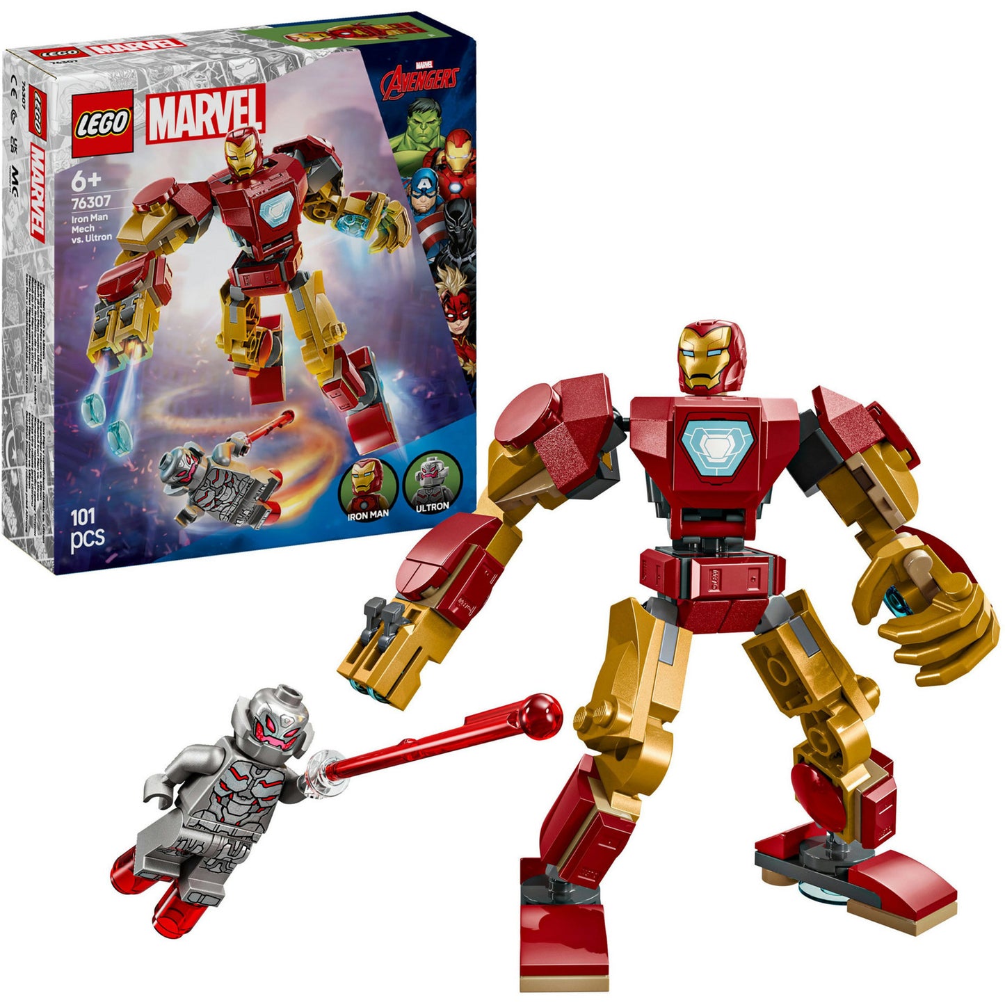 Lego ® marvel iron man mecha vs. ultron speelset - 76307