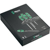 Wera schroevendraaierset 334 335 6 kraftform plus, lasertip met rek (zwart groen, 6-delig)