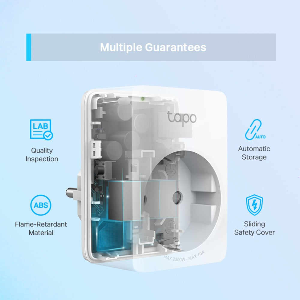 Tp-link tapo p100 mini smart wifi-stopcontact (2 pack) schakel stekkerdoos (wit, 2 stuks)