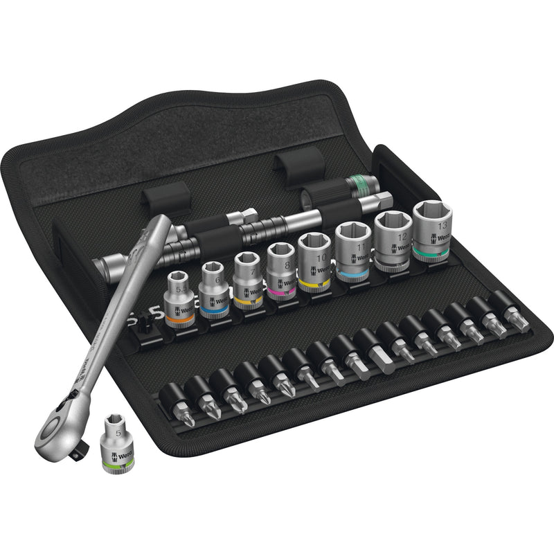 Wera 8100 sa 8 zyklop metal-ratelset, omschakelpal 1 4 gereedschapsset (28-delig)