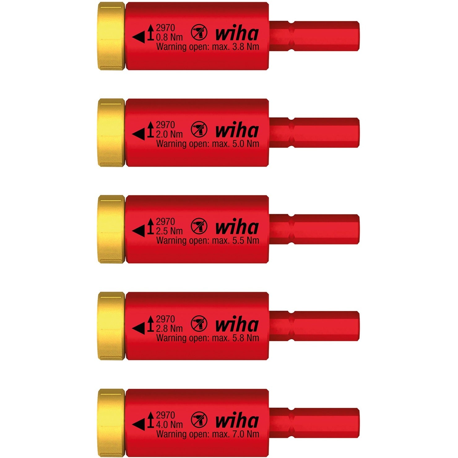 Wiha momentset easytorque adapter electric 41479 (rood geel)