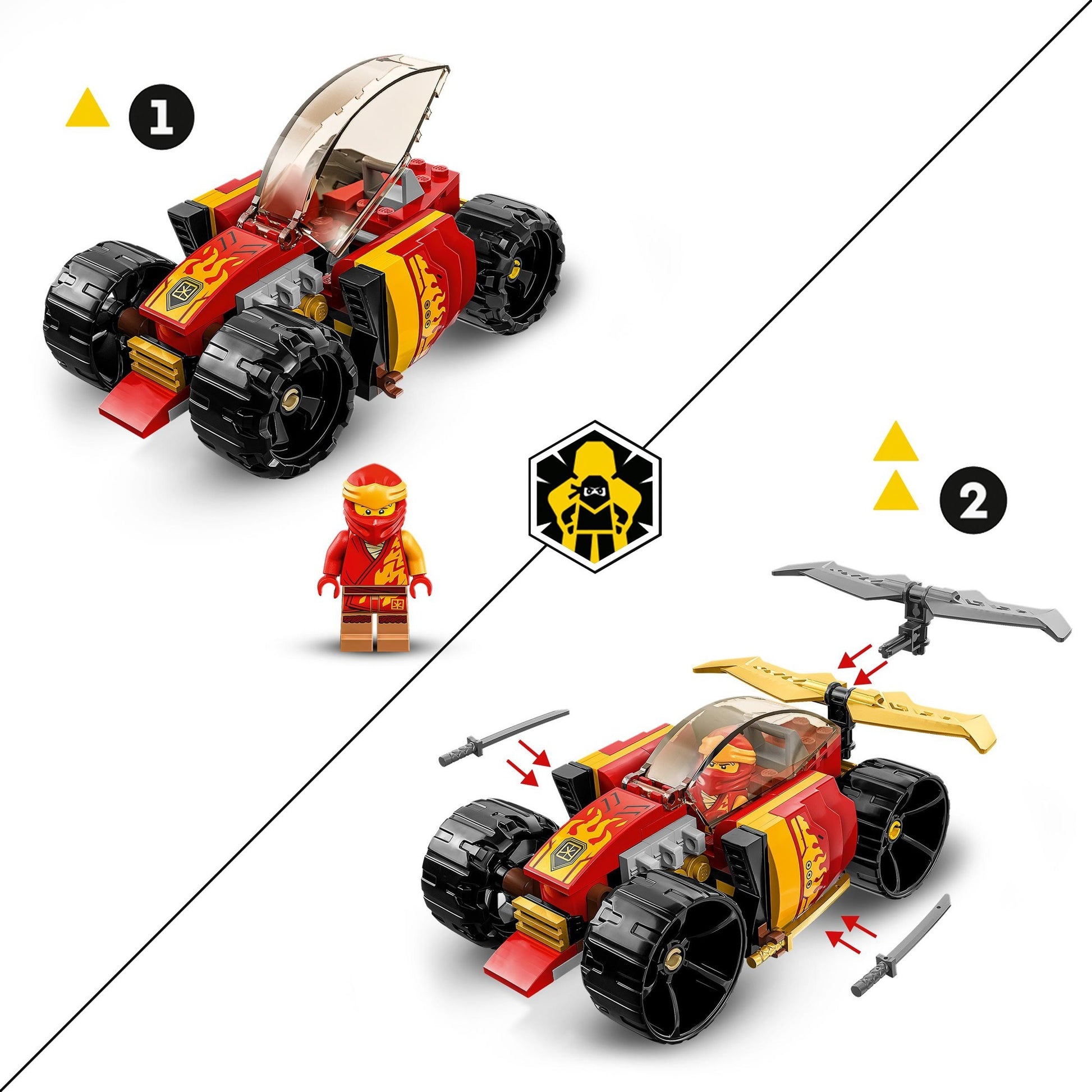 Lego ninjago 71780 kai's ninja racewagen evo