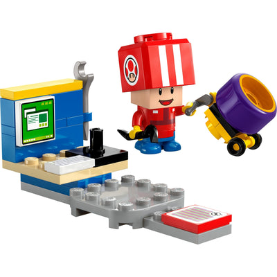 Lego super mario - mario kart - toad (pitstop) constructiespeelgoed (30702)
