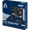 Arctic f12 pwm pst case fan (zwart, 120 x 120 x 25 mm)