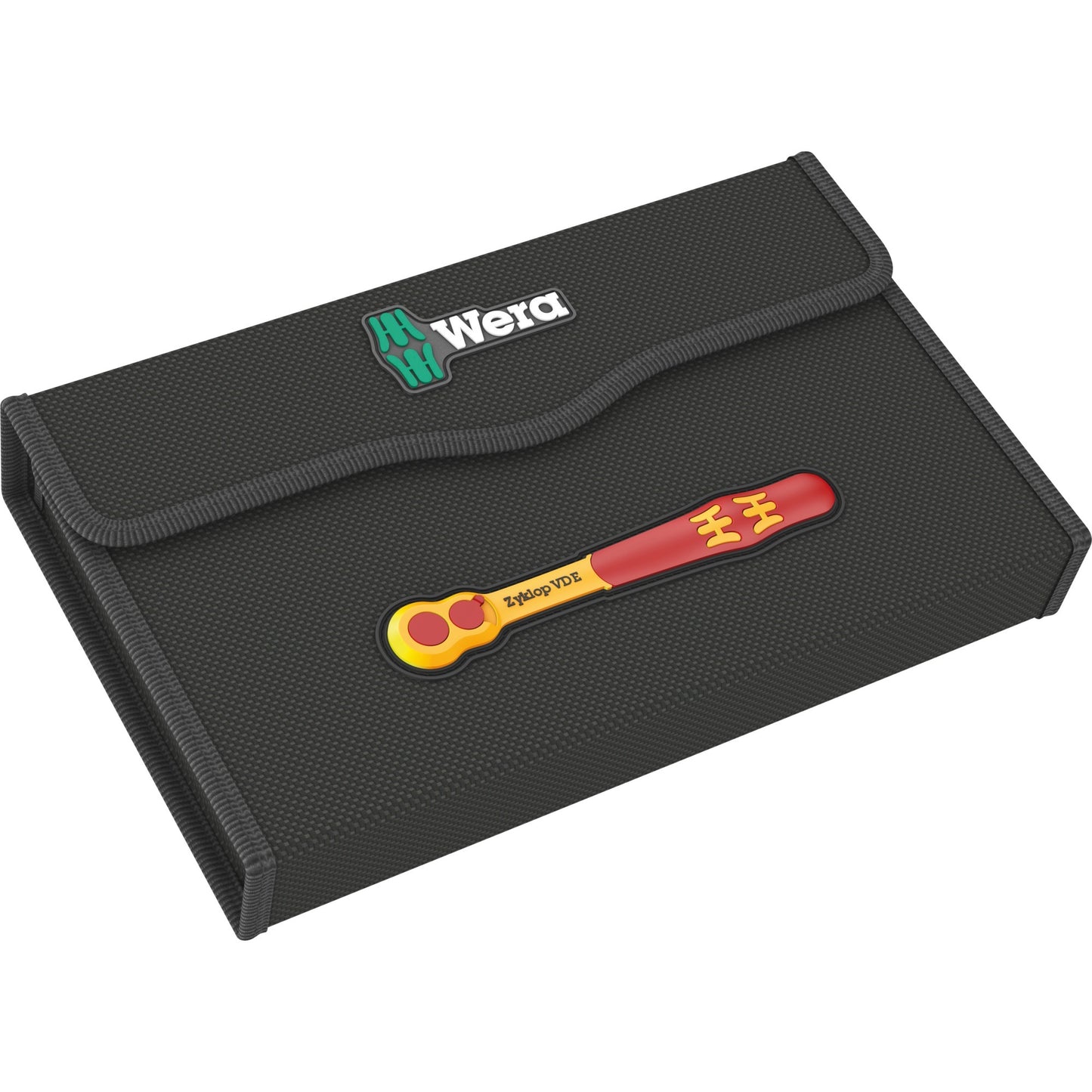 Wera 8100 sb vde 1 zyklop ratelset gereedschapsset (rood geel, 17-delig, geïsoleerd, voorzien van omschakelpal, 3 8 aandrijving, metrisch)