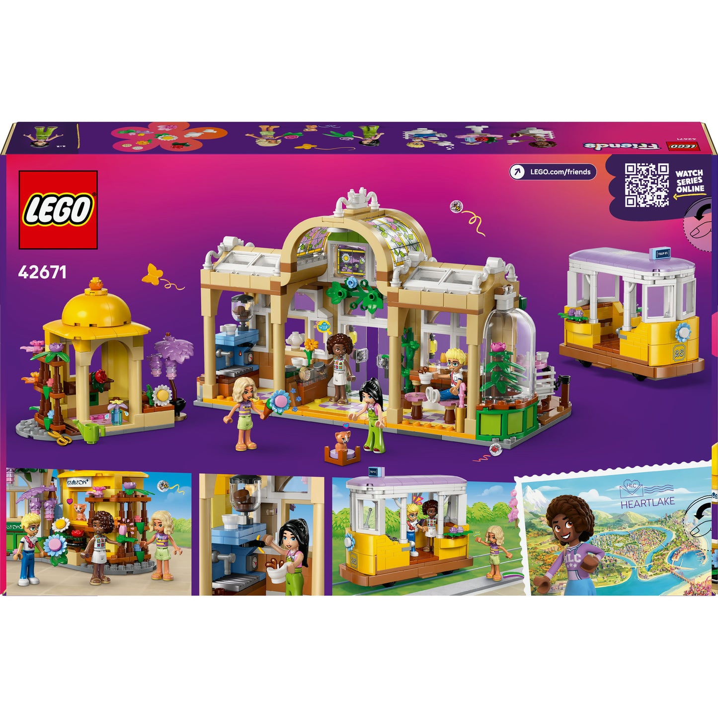 Lego ® friends plantencafé en bloemenwinkel bouwset - 42671