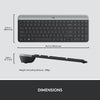 Logitech mk470 slim draadloze desktopset (zwart, us-international lay-out (qwerty), scissor switches, 100%, 1000 dpi)
