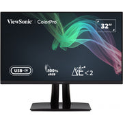 Viewsonic vp3256-4k 31.5 monitor (zwart (mat), 2x hdmi, 1x displayport, usb-a, usb-b, usb-c) - afbeelding 2