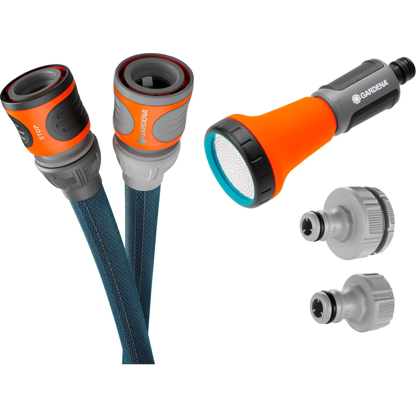 Gardena textielslang liano xtreme 15 m set (donkergrijs oranje)