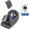 Act connectivity draadloze ergonomische muis met bluetooth en usb-c usb-a (zilver zwart, 1000 - 2400 dpi)