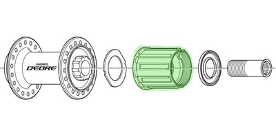 Shimano deore fh-m590 freehub body