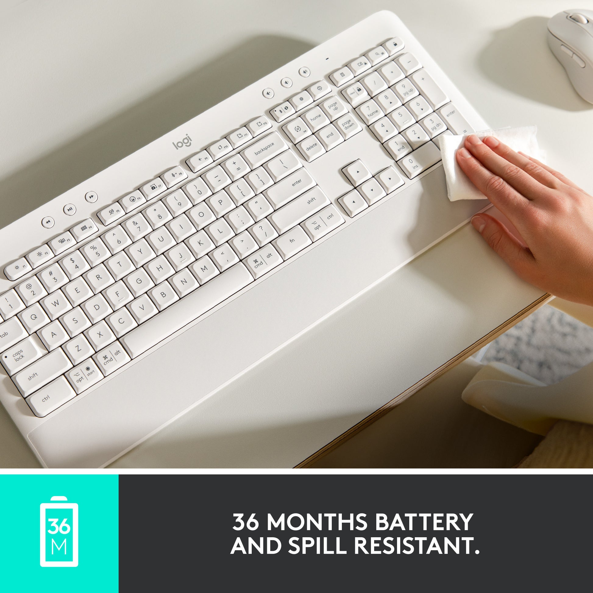 Logitech signature k650 wireless comfort toetsenbord (grafiet, us-international lay-out (qwerty), 100%)