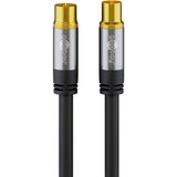 Goobay tv antennekabel (zwart, 10 meter, 135 db) - afbeelding 1