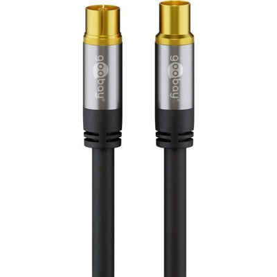 Goobay tv antennekabel (zwart, 10 meter, 135 db)