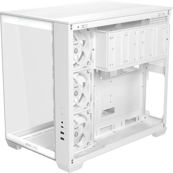 Asus a32 plus midi tower behuizing (wit | 2x usb-a | 1x usb-c | rgb | tempered glass)