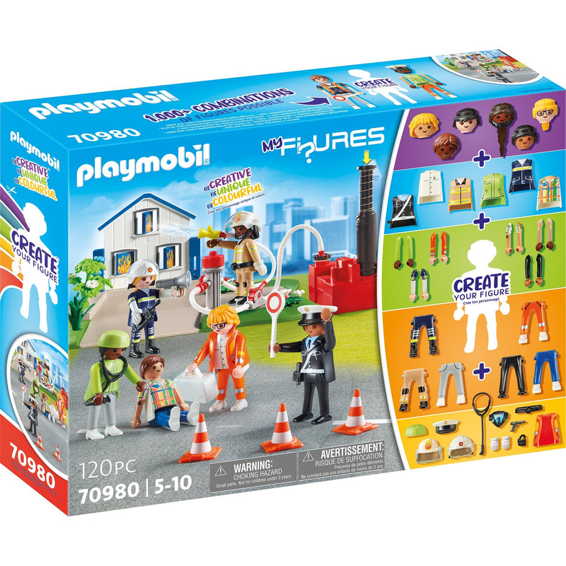 Playmobil figures - my figures: reddingsmissie constructiespeelgoed (70980)