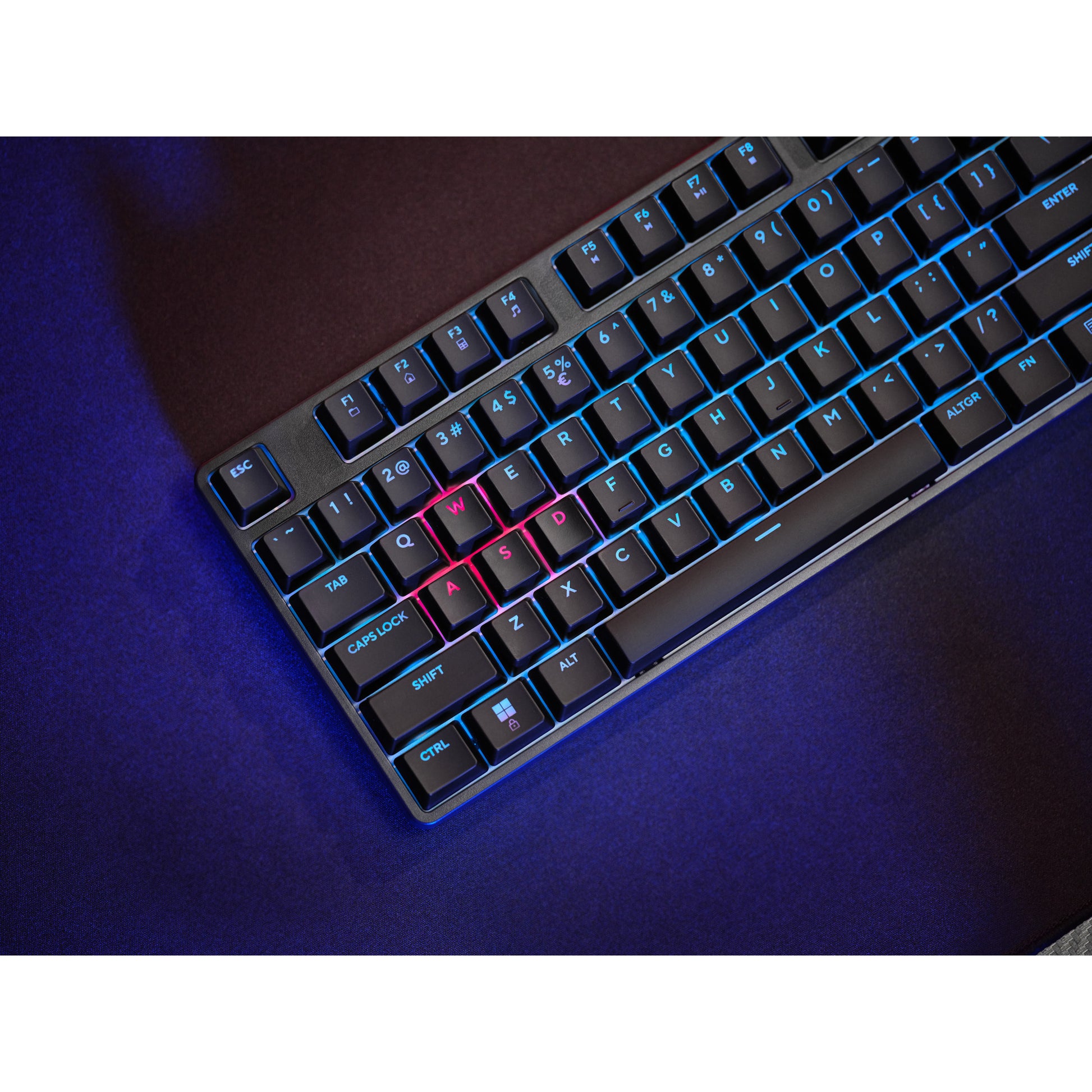 Trust gxt 864 cada compact mechanisch tkl-gamingtoetsenbord (zwart, us lay-out (qwerty), huano brown, rgb)