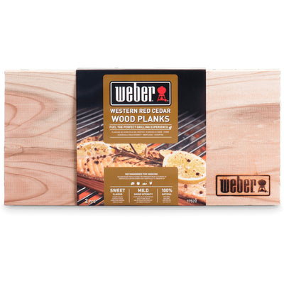 Weber western red cedar houten planken - klein aromahout (2 stuks, 15 x 30 cm)