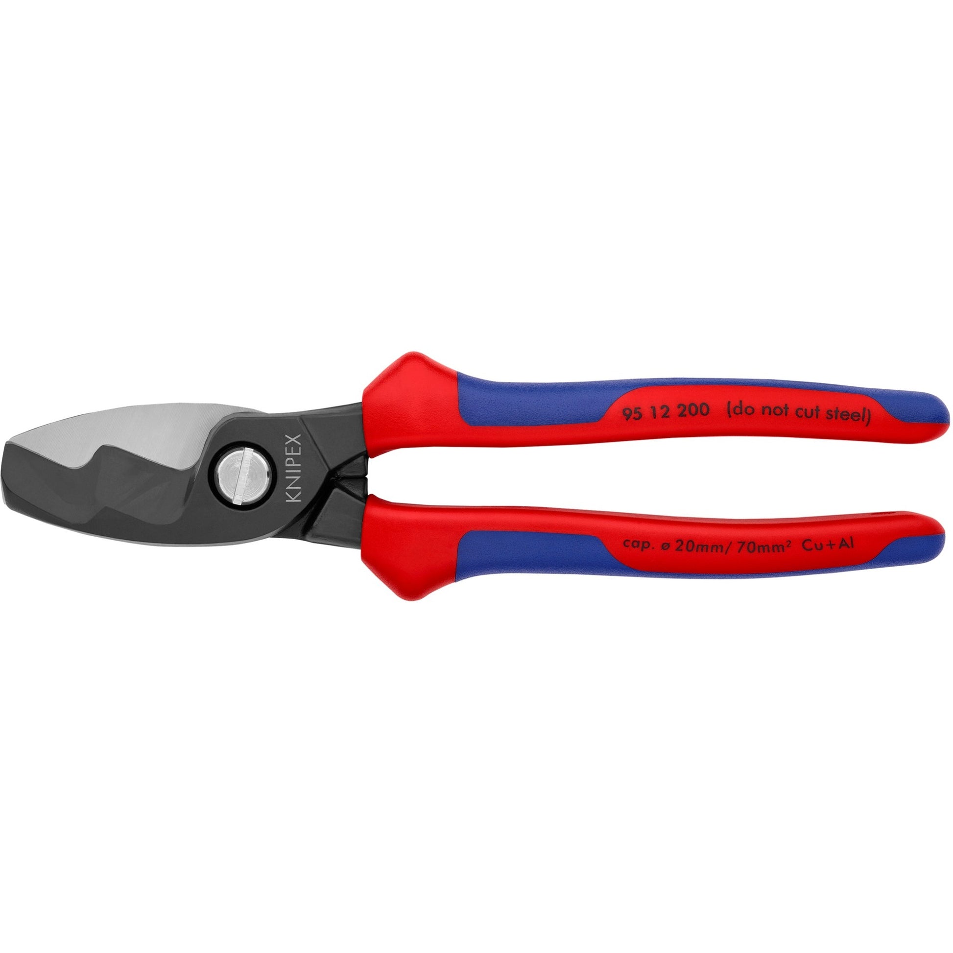 Knipex 95 12 200 kabelschaar met dubbele snijkanten ø 20mm-70mm²