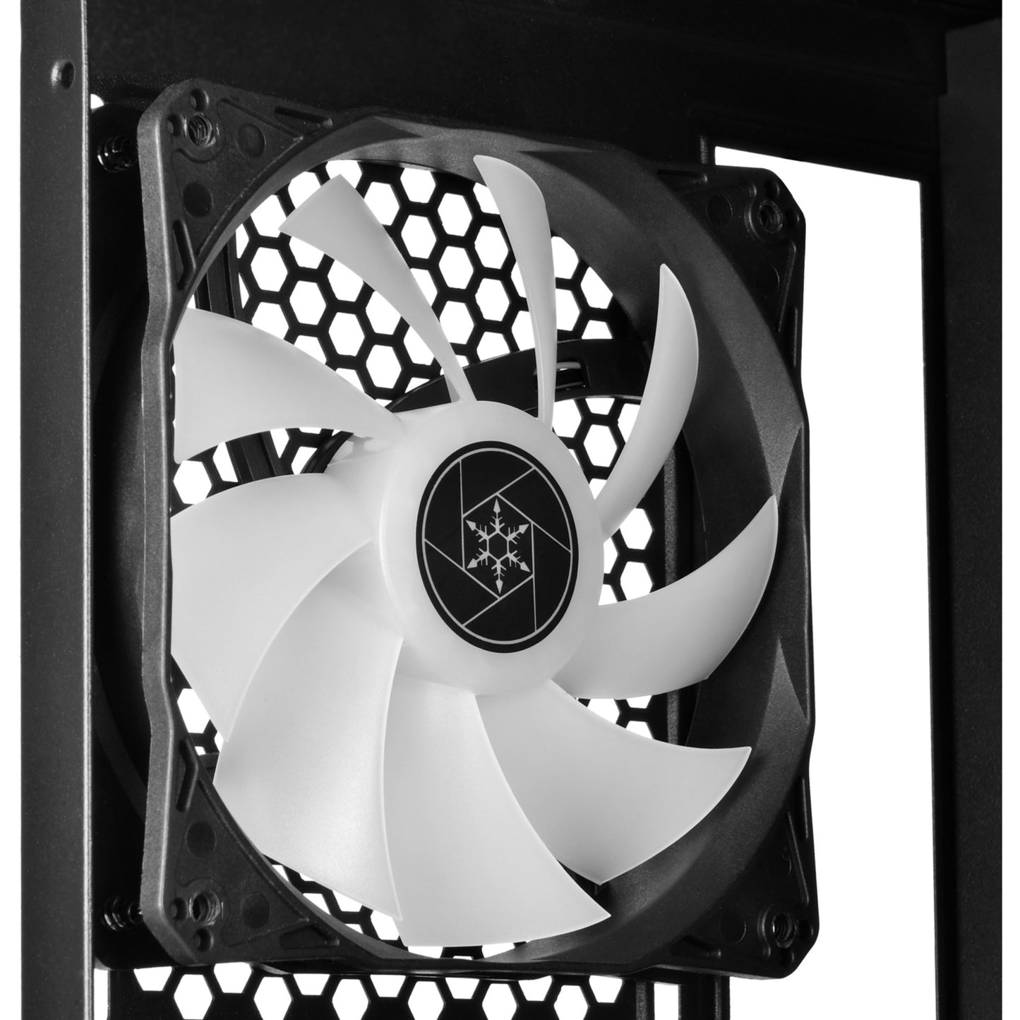 Silverstone sst-fah1mb-pro midi tower behuizing (zwart | 3x usb-a | rgb | tempered glass)