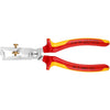 Knipex striptang strix 13 66 180 vde (rood geel, lengte 180mm, met kartelschroef)