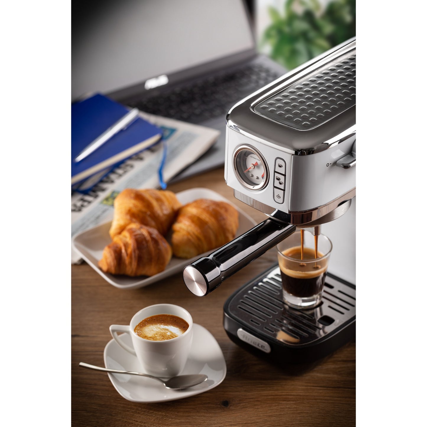 Ariete moderna espresso slim 1381 14 espressomachine (wit)