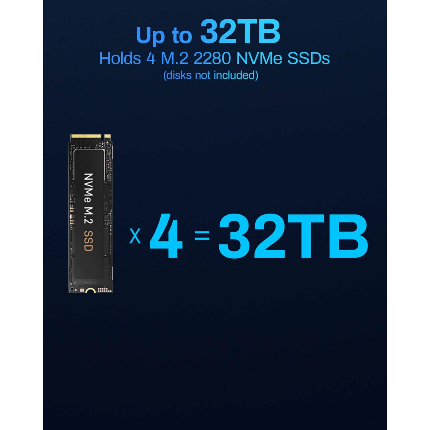 Terramaster f4 ssd nas (zwart, 1x 5gbe, hdmi, usb)