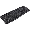 Logitech keyboard k120 for business (zwart, eu lay-out (qwerty), rubberdome, 100%)