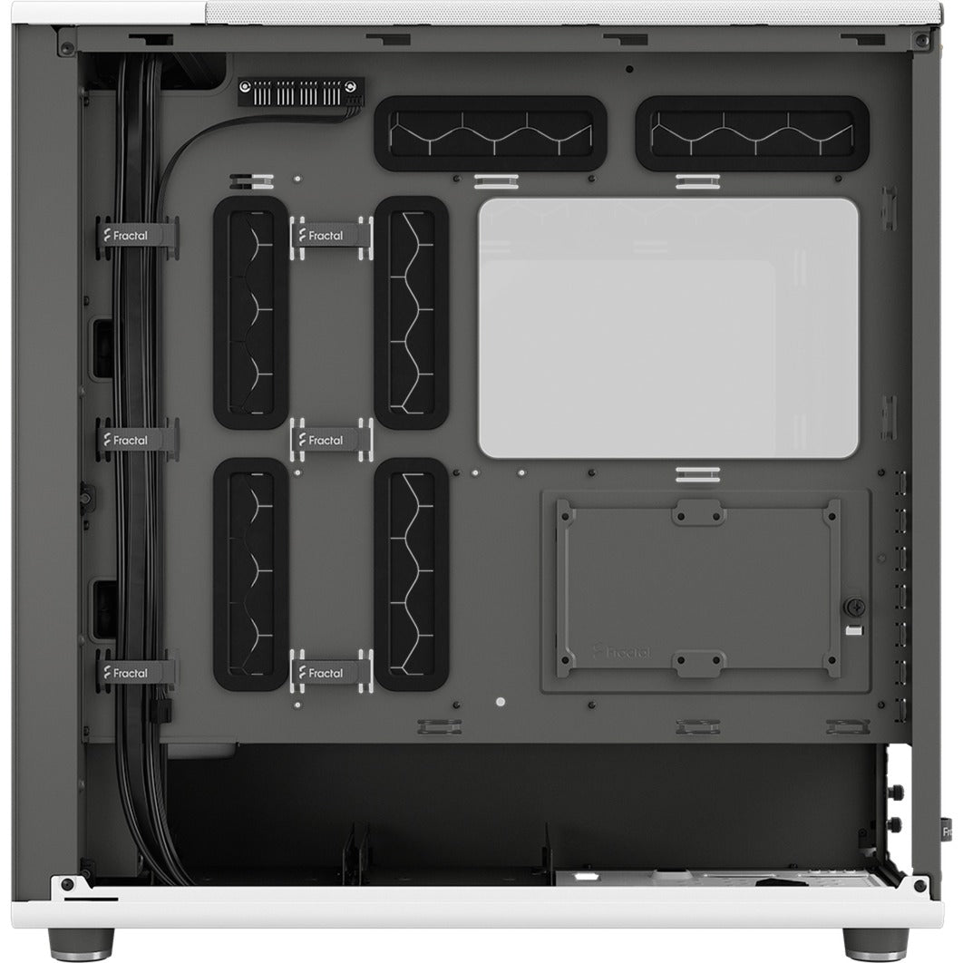 Fractal design north xl midi tower behuizing (wit houtkleur | 2x usb-a | 1x usb-c | tempered glass)