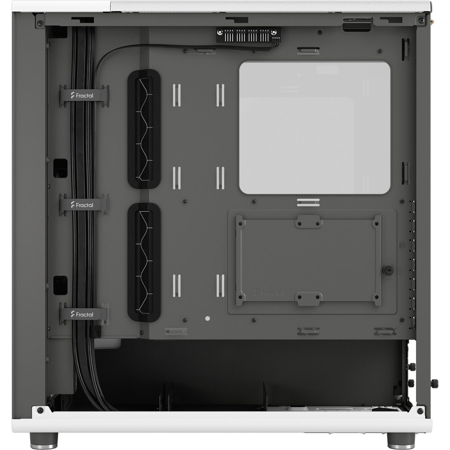 Fractal design north midi tower behuizing (wit houtkleur | 2x usb-a | 1x usb-c | tempered glass)