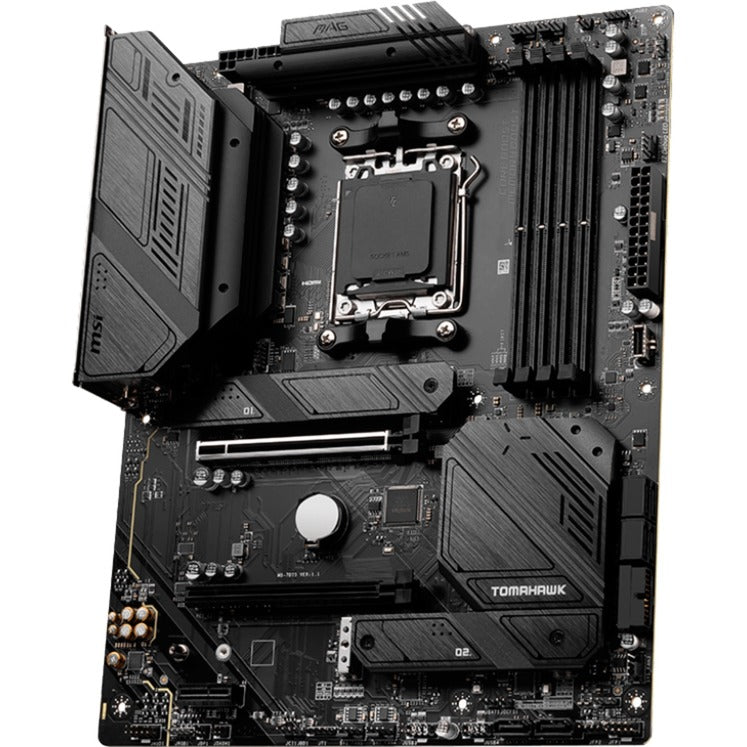 Msi mag b650 tomahawk wifi socket am5 moederbord (zwart, raid, 2.5 gb-lan, wi-fi 6e, bt, sound, atx)