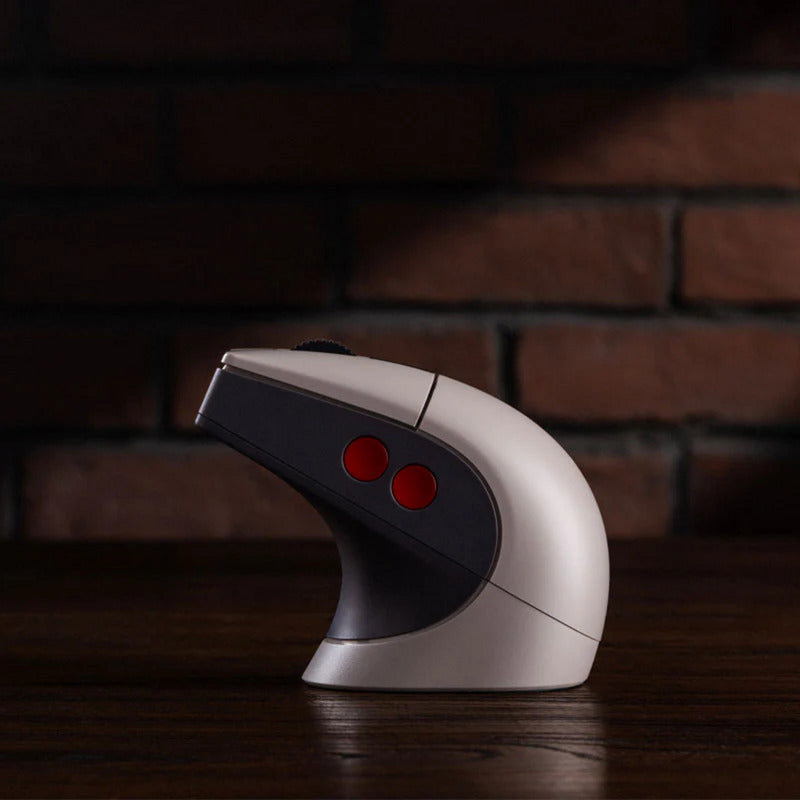 8bitdo retro r8 mouse - n edition (grijs rood, 50 - 26000 dpi, bluetooth usb-c 2.4 ghz)