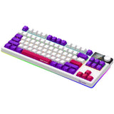 Lorgar kbp70tklw rgb mechanisch gaming toetsenbord (wit, us lay-out (qwerty), logar toxic purple, 80% (tkl), rgb, hot-swappable, pbt double-shot, bluetooth | 2.4ghz | usb) - afbeelding 2