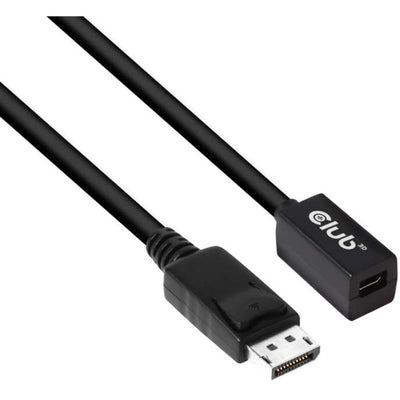 Club 3d mini-displayport naar displayport 1.4 (male) verlengkabel (zwart, 1 meter)