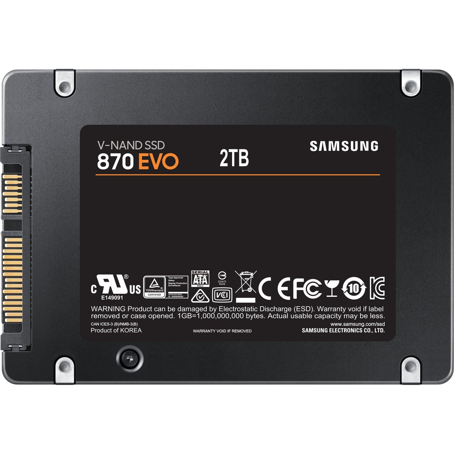 Samsung 870 evo 2 tb ssd (mz-77e2t0b eu, sata 600)