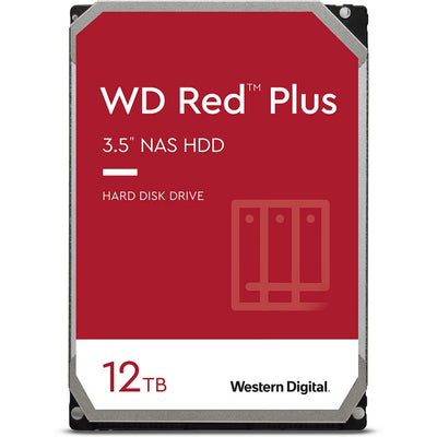 Wd red plus 12 tb harde schijf (120efgx, sata 600, 24 7, af)
