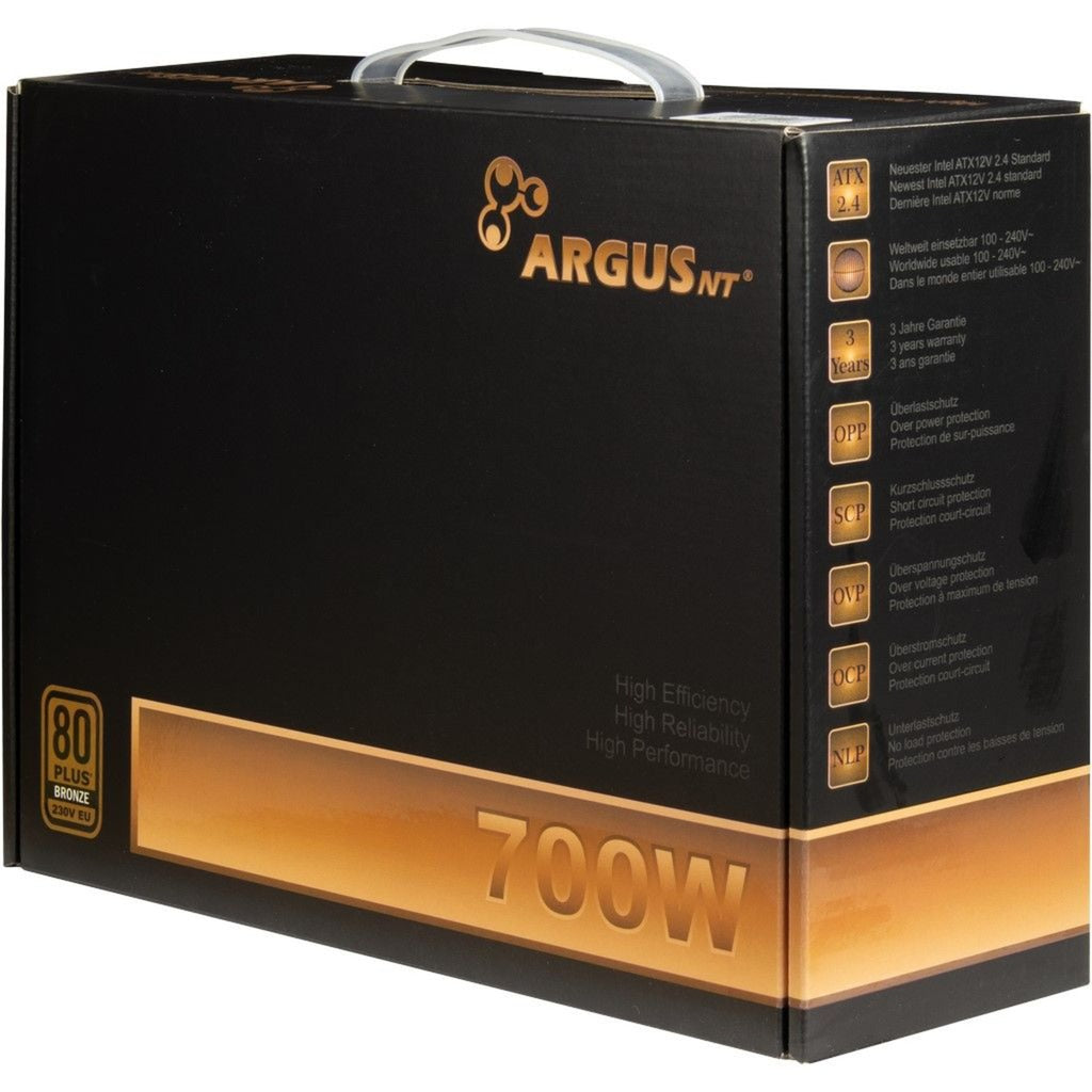 Inter-tech argus bps-700, 700 watt voeding (zwart, 4x pcie)